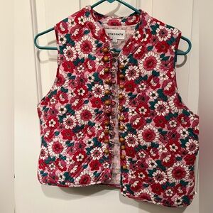 Antik batik floral vest. Great condition